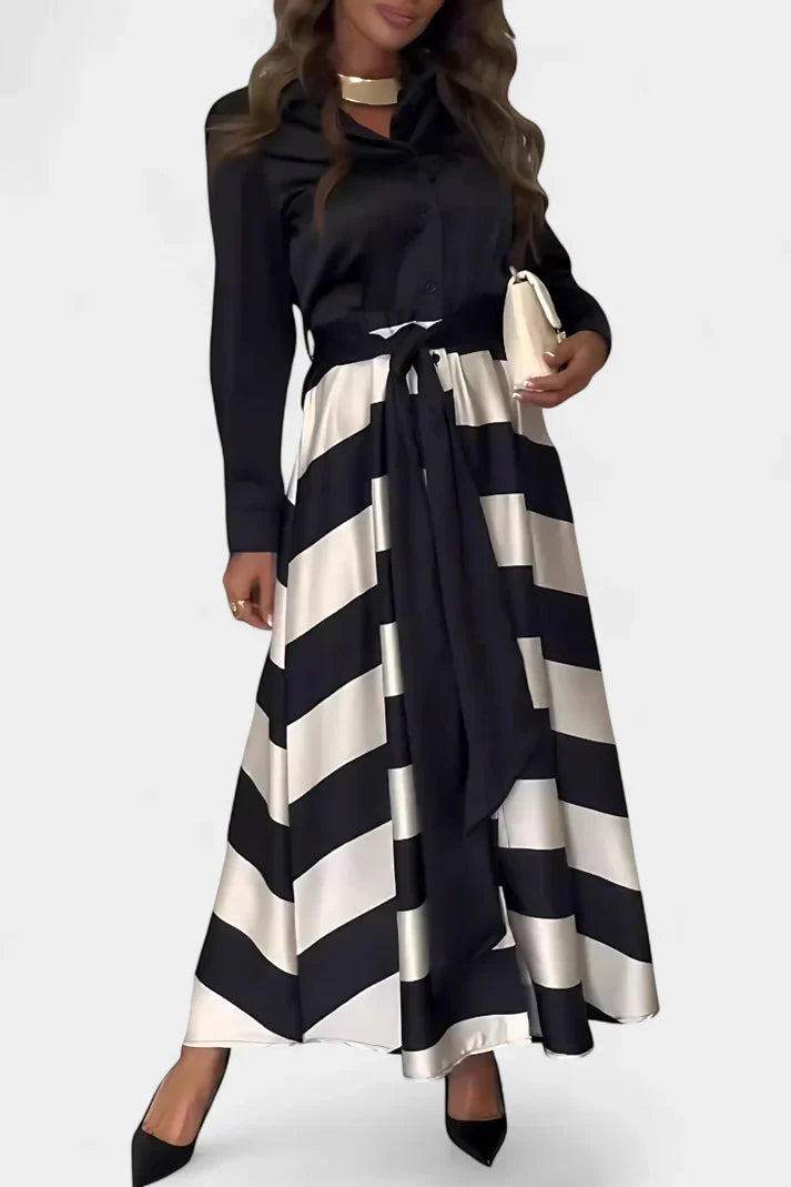 ALIONNE – Csíkos Maxi Ruha