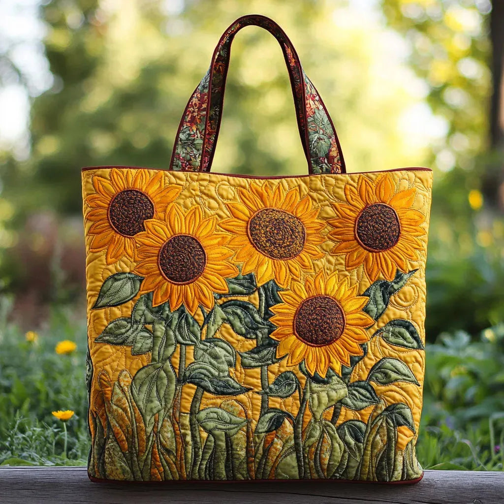 Timeless Quilted Bag - Sunflowers