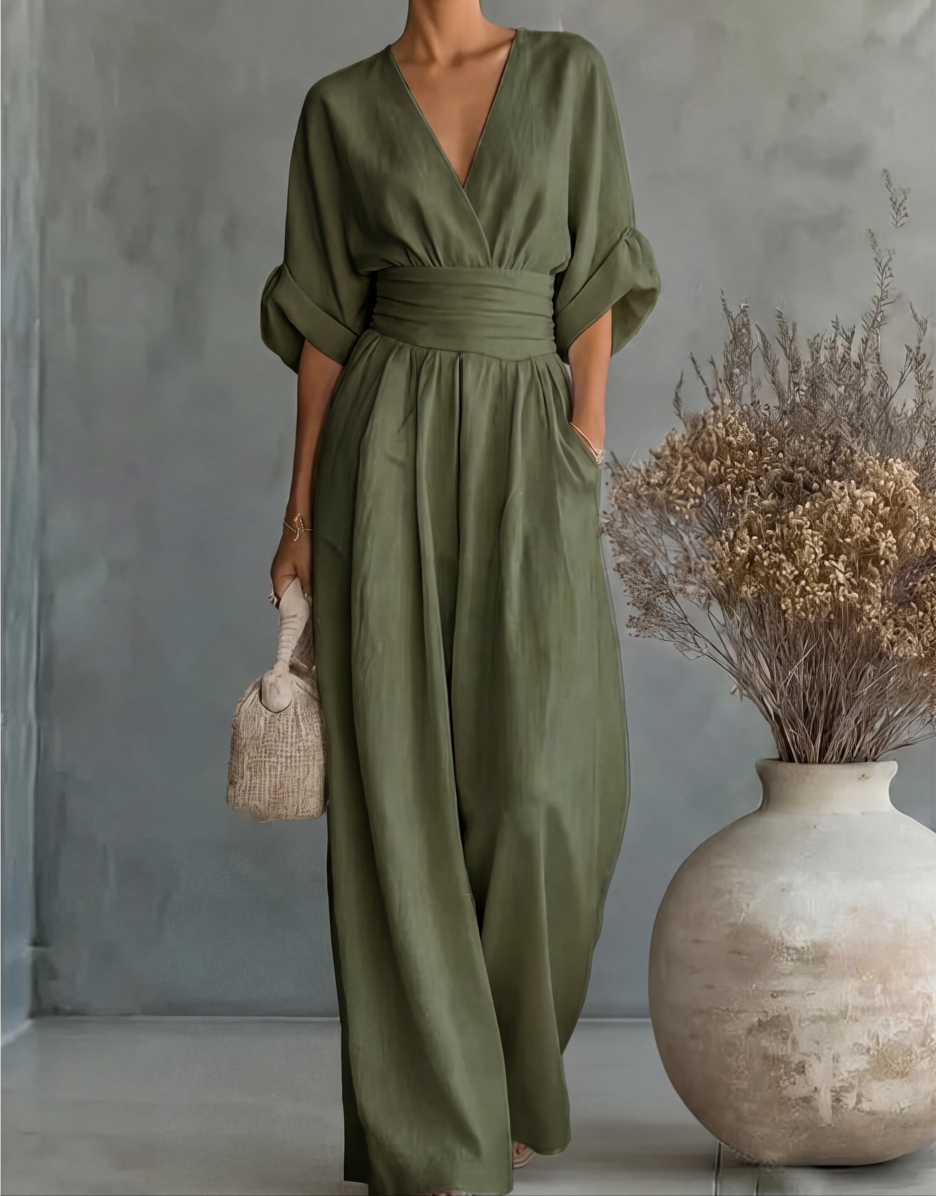 Anna | Elegáns Bőszárú Overál