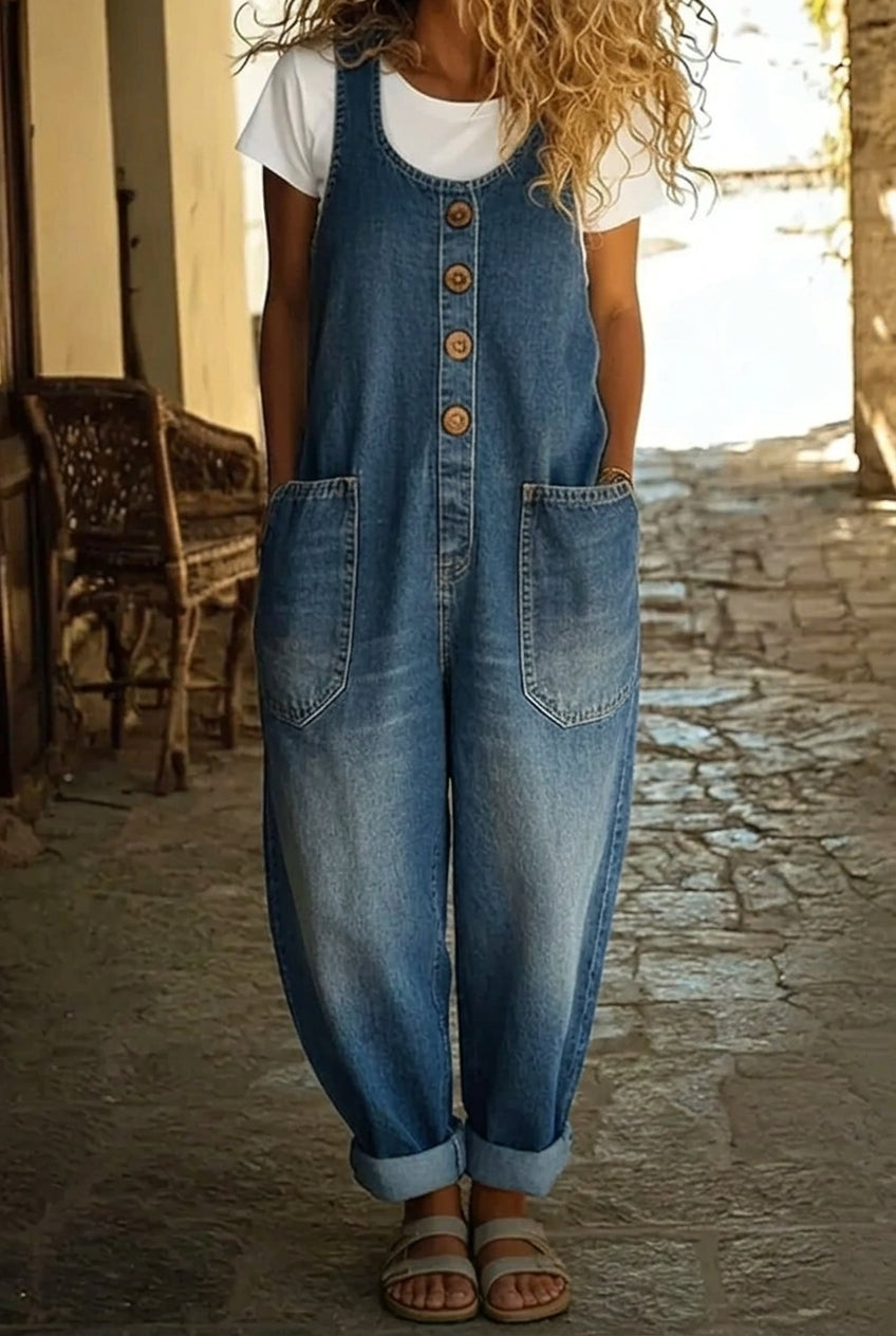Saylor - Vintage Mosott Pamut Farmer Overall