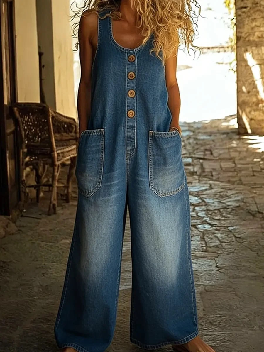 Saylor - Vintage Mosott Pamut Farmer Overall